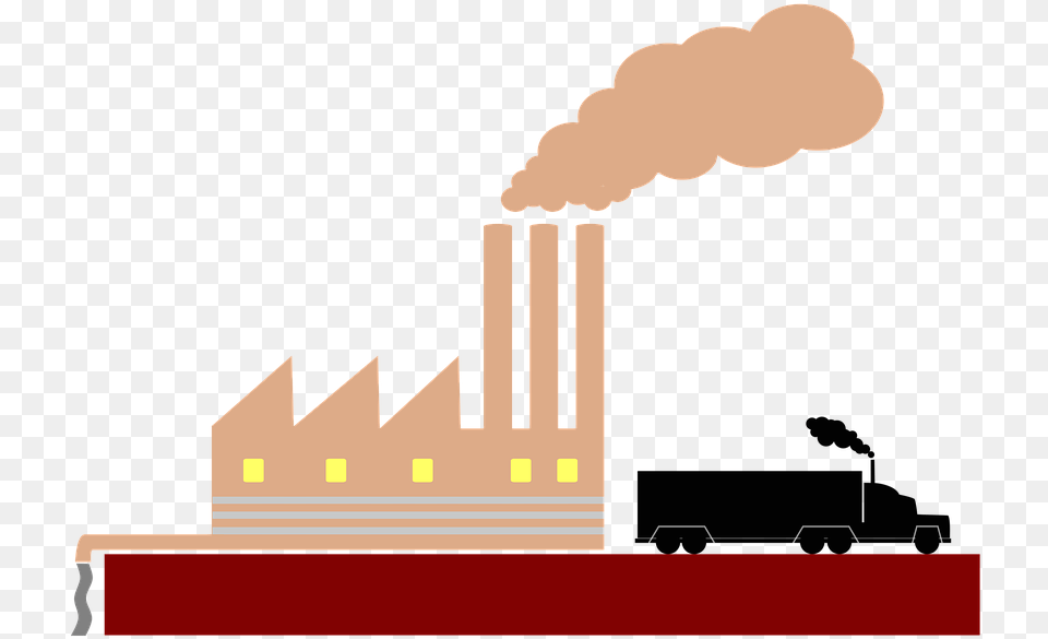 Pollution Waste Environment Factory Industry Smoke Truck Air Pollution, Architecture, Building, Power Plant Png