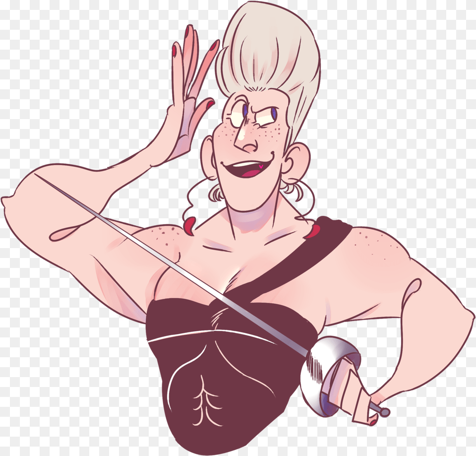 Polnareff For The Jjba Art Discord Pile Polnareff Art, Adult, Female, Person, Woman Png