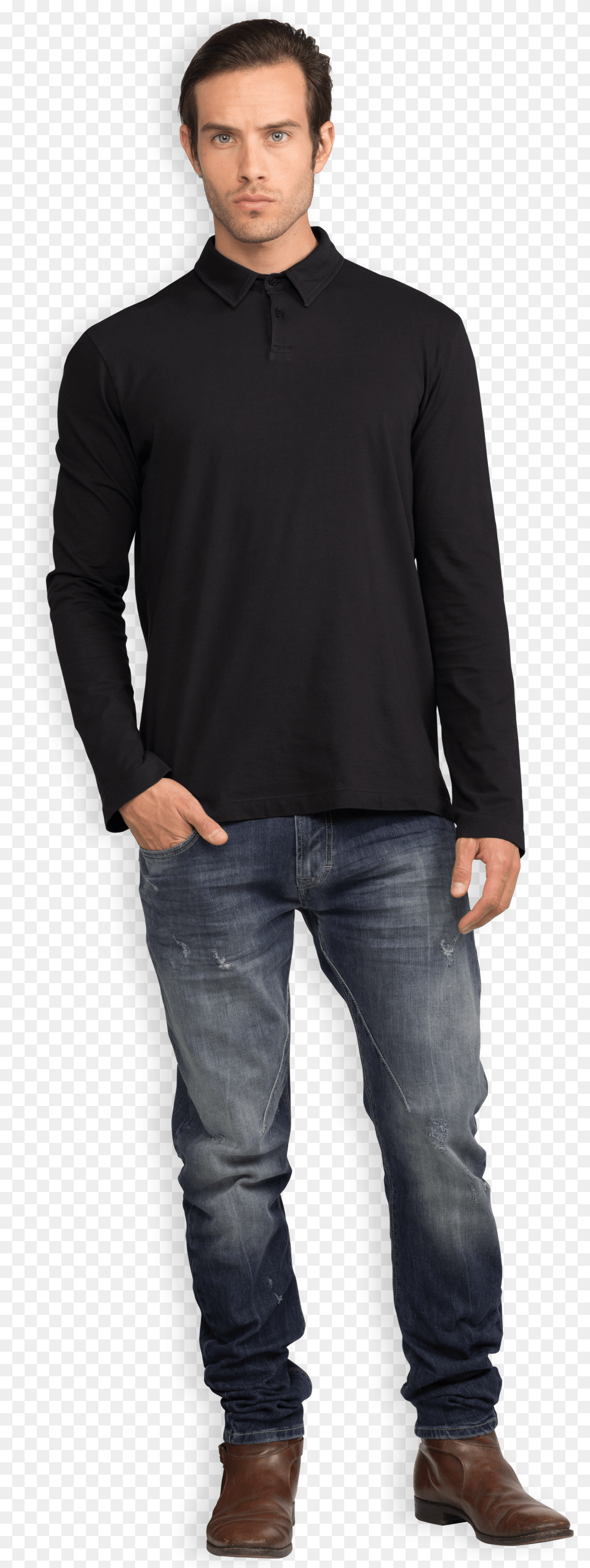 Polo Jeans T Shirts Clothing, Standing, Long Sleeve, Sleeve, Person Free Png