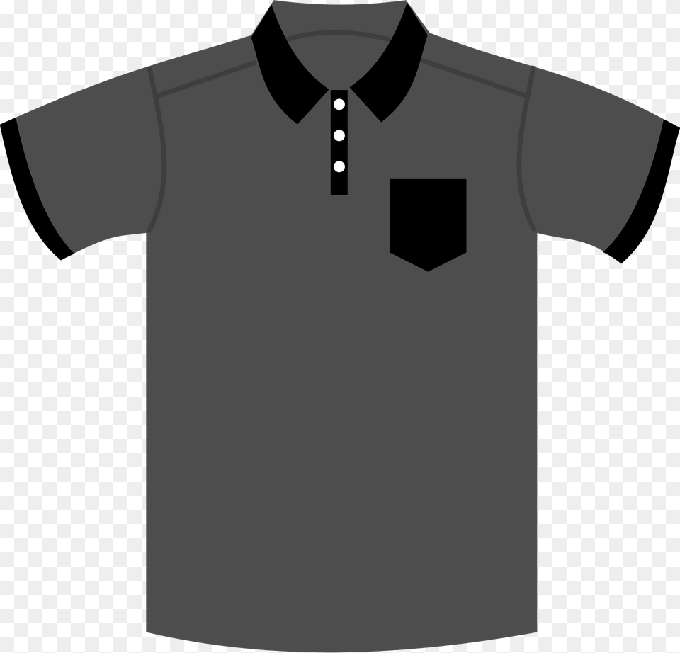 Polo Shirt Black And White Clipart, Clothing, T-shirt Png Image