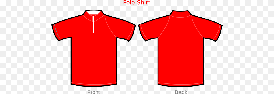 Polo Shirt Red With Zipper Clip Art, Clothing, T-shirt Free Png Download