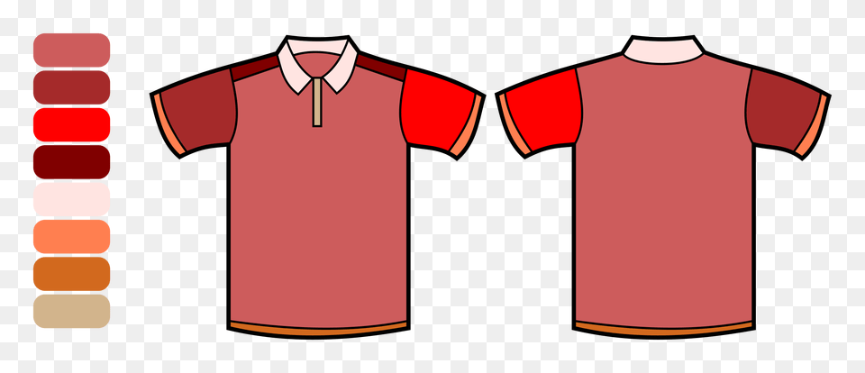 Polo Shirt Template, Clothing, T-shirt, Maroon Free Png