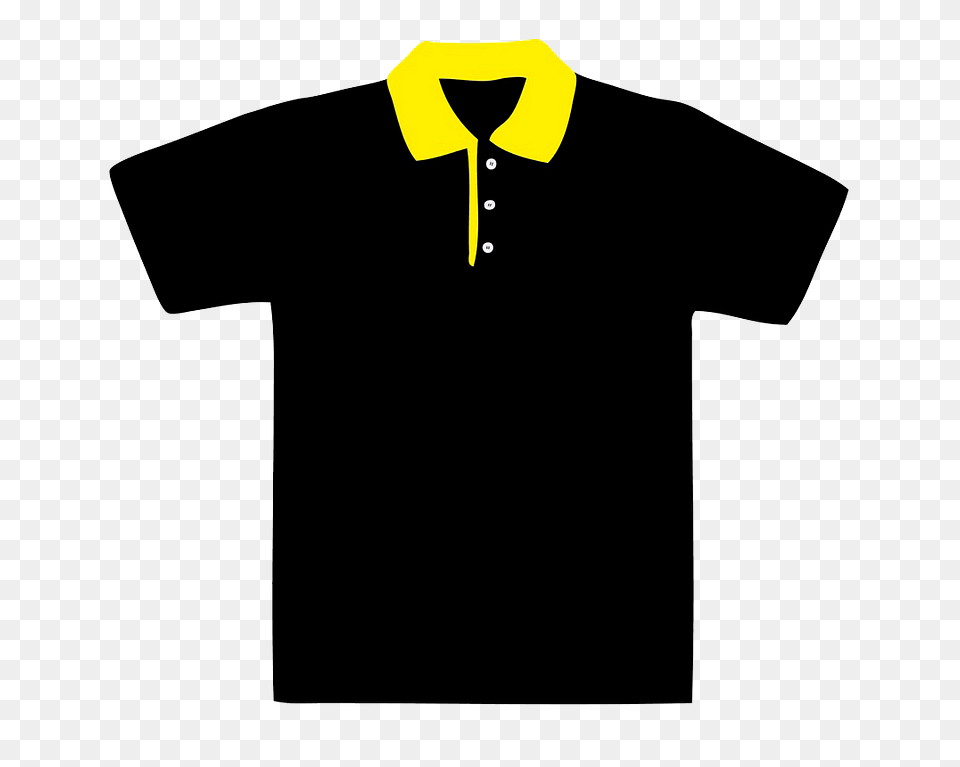 Polo Shirt With Yellow Collar Clipart, Clothing, T-shirt Free Png