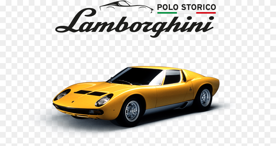 Polo Storico Logo And Muria Lamborghini Miura, Alloy Wheel, Vehicle, Transportation, Tire Free Png