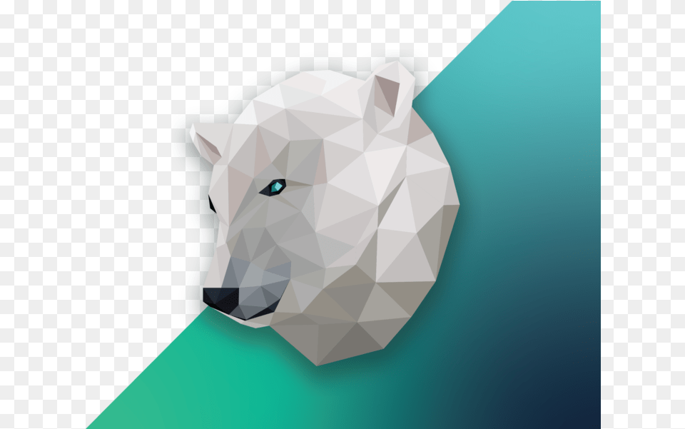 Poly Art Polar Bear Vector Artwork Vector Art Graphic Fox, Animal, Mammal, Polar Bear, Wildlife Png