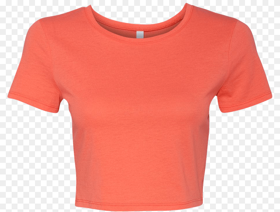 Poly Cotton Crop Tee Crop Top, Clothing, T-shirt Free Transparent Png