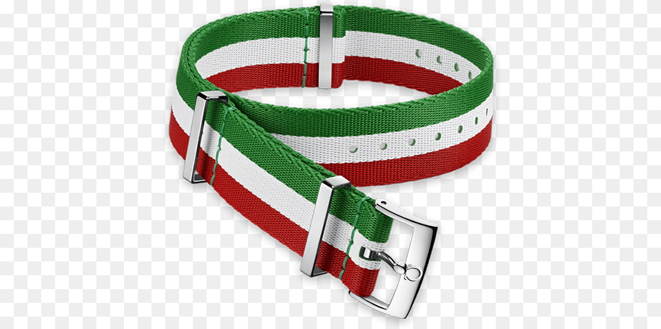 Polyamide 3stripe Green White And Red Strap Green White Red Nato Strap, Accessories, Belt, Buckle, Canvas Free Png