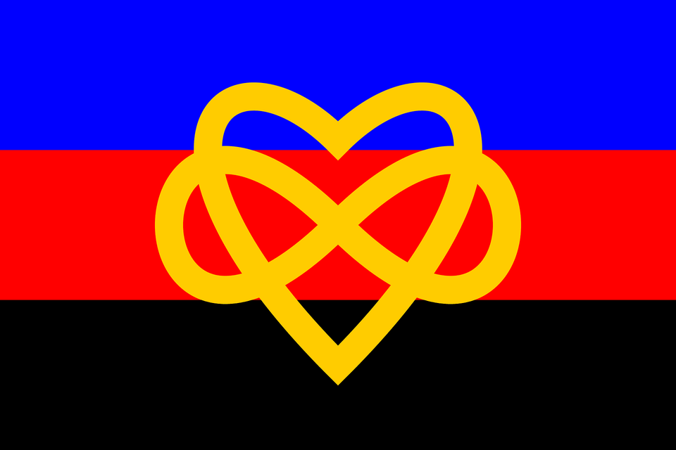 Polyamory Flag With Infinity Heart Clipart, Knot, Logo Png