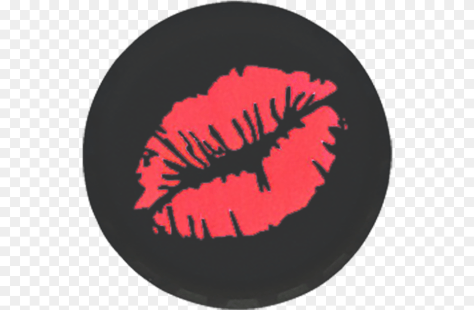 Polyester Button Kissing Lips Article Circle, Plate, Cosmetics, Lipstick Free Png Download