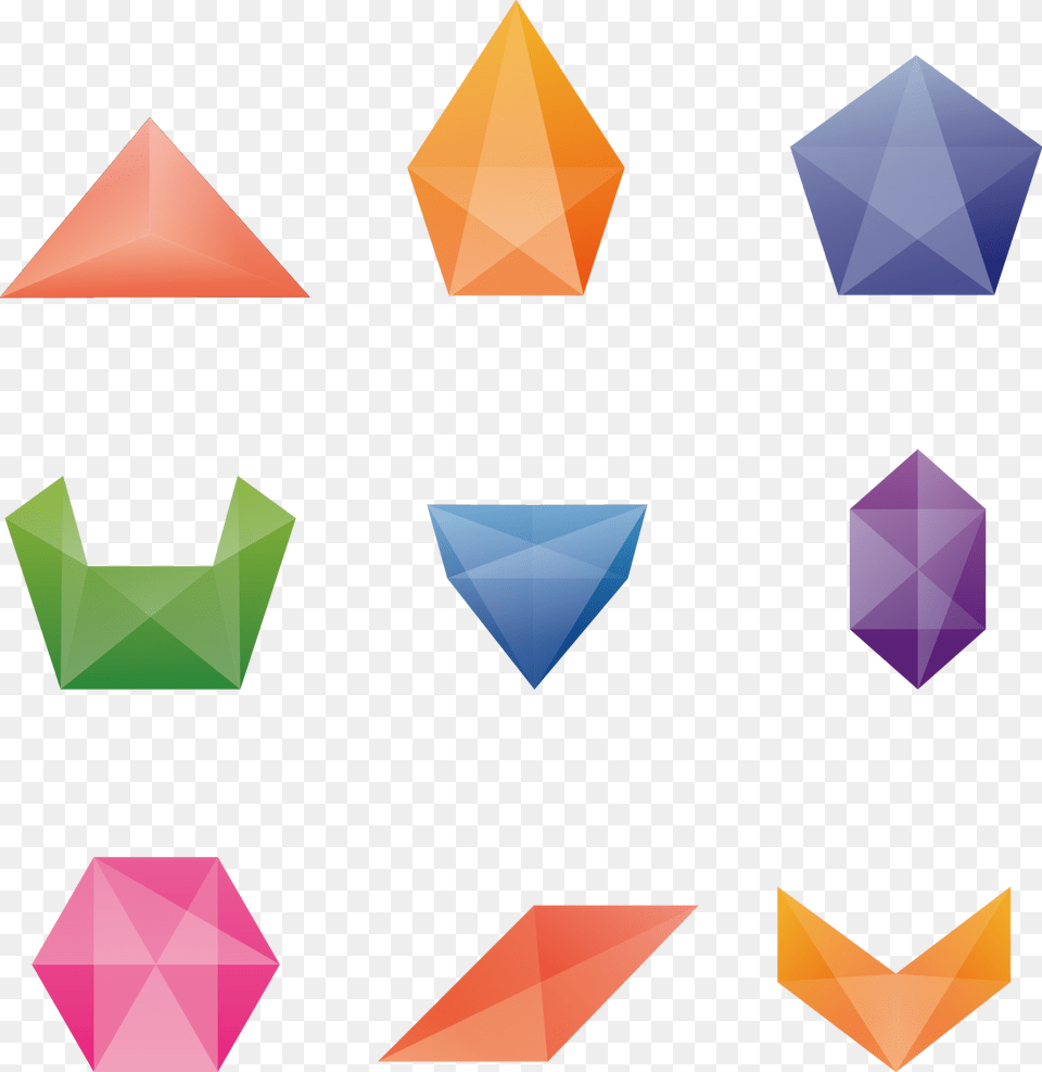 Polygon Clipart Symmetrical Shape, Art, Paper, Origami Free Png