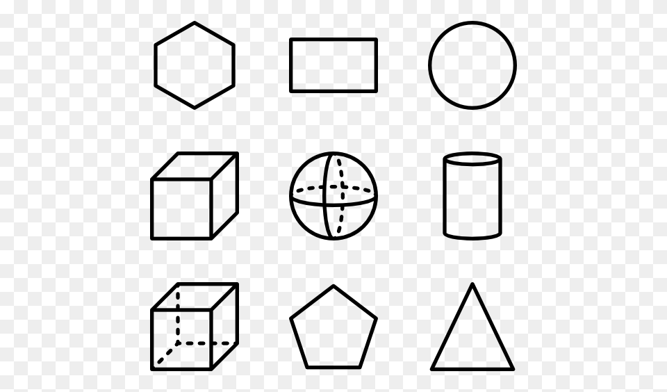 Polygon Icons, Gray Free Transparent Png