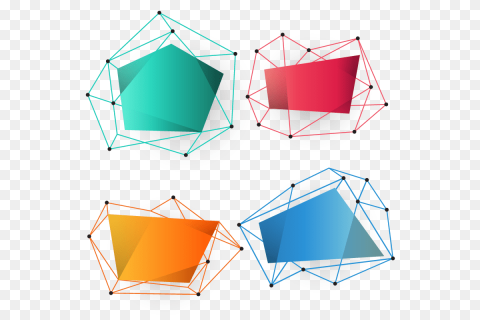 Polygonal Banner Set Art Shape Frame And Vector For, Accessories, Diamond, Gemstone, Jewelry Free Png Download