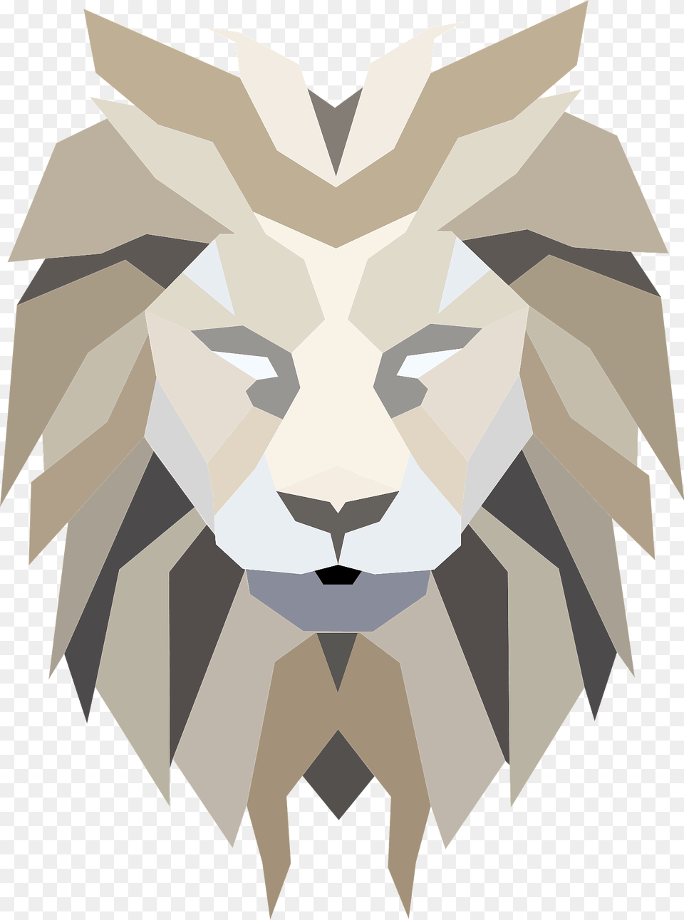 Polygonal Lion Face Clipart, Animal, Mammal, Wildlife, Wolf Free Png
