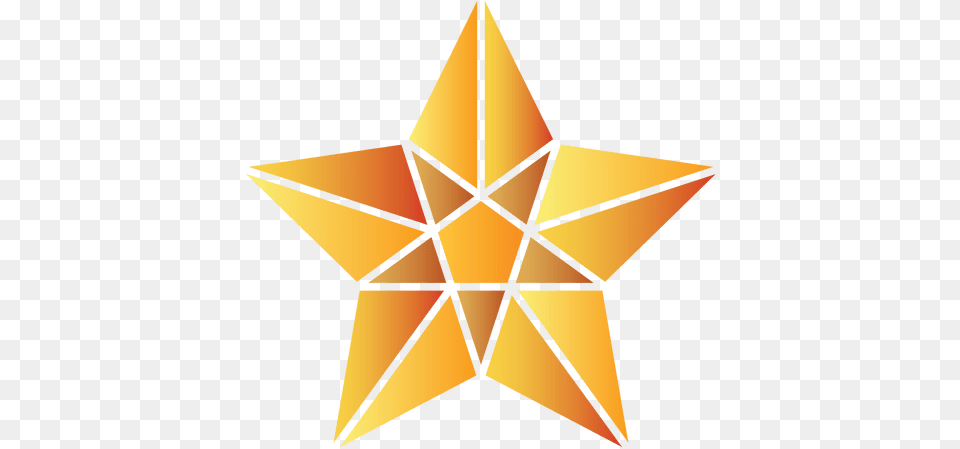 Polygonal Star 3d 07 Illustration, Star Symbol, Symbol Png