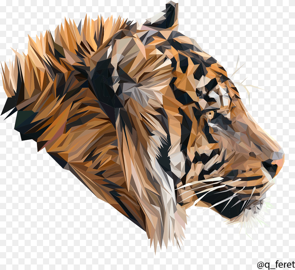 Polygons Drawing Tiger Sumatran Tiger Wallpaper Hd, Chandelier, Lamp, Animal, Mammal Free Transparent Png