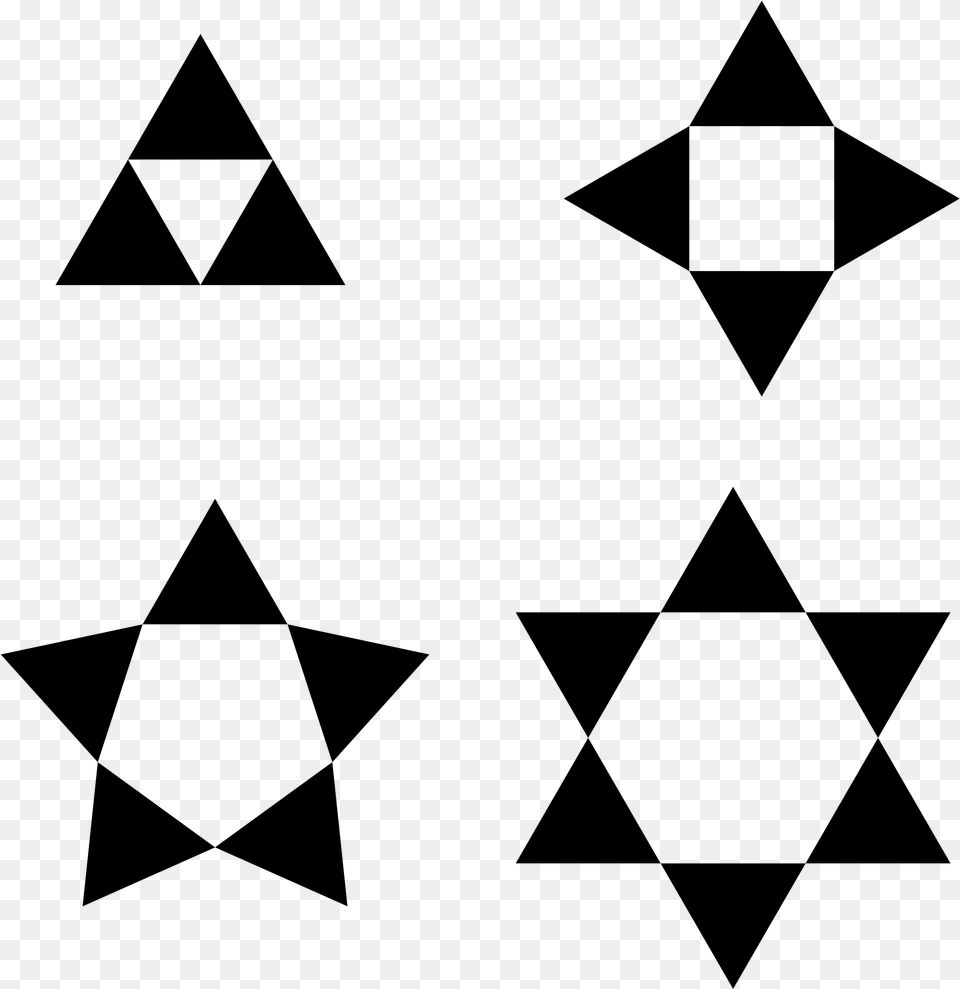 Polygons From Triangles Clip Arts Estrela De Davi Vetor, Gray Free Transparent Png