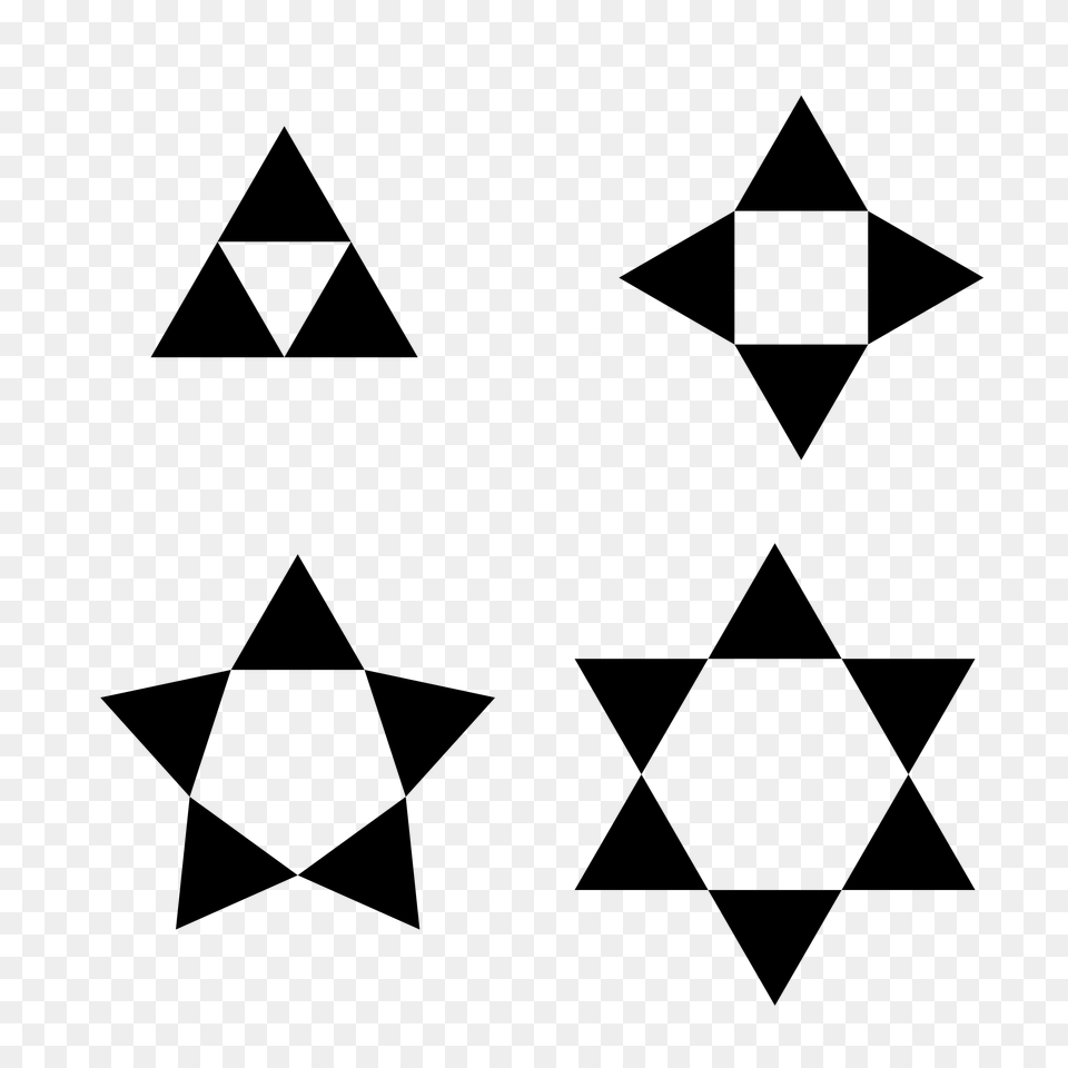 Polygons From Triangles Icons, Gray Png Image