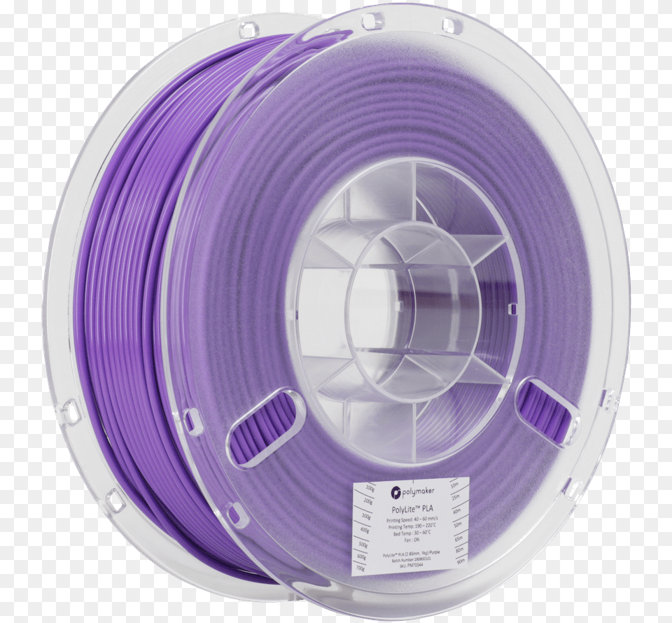 Polylite Pla Purple Pla Filament Polymaker, Reel, Tape Free Transparent Png