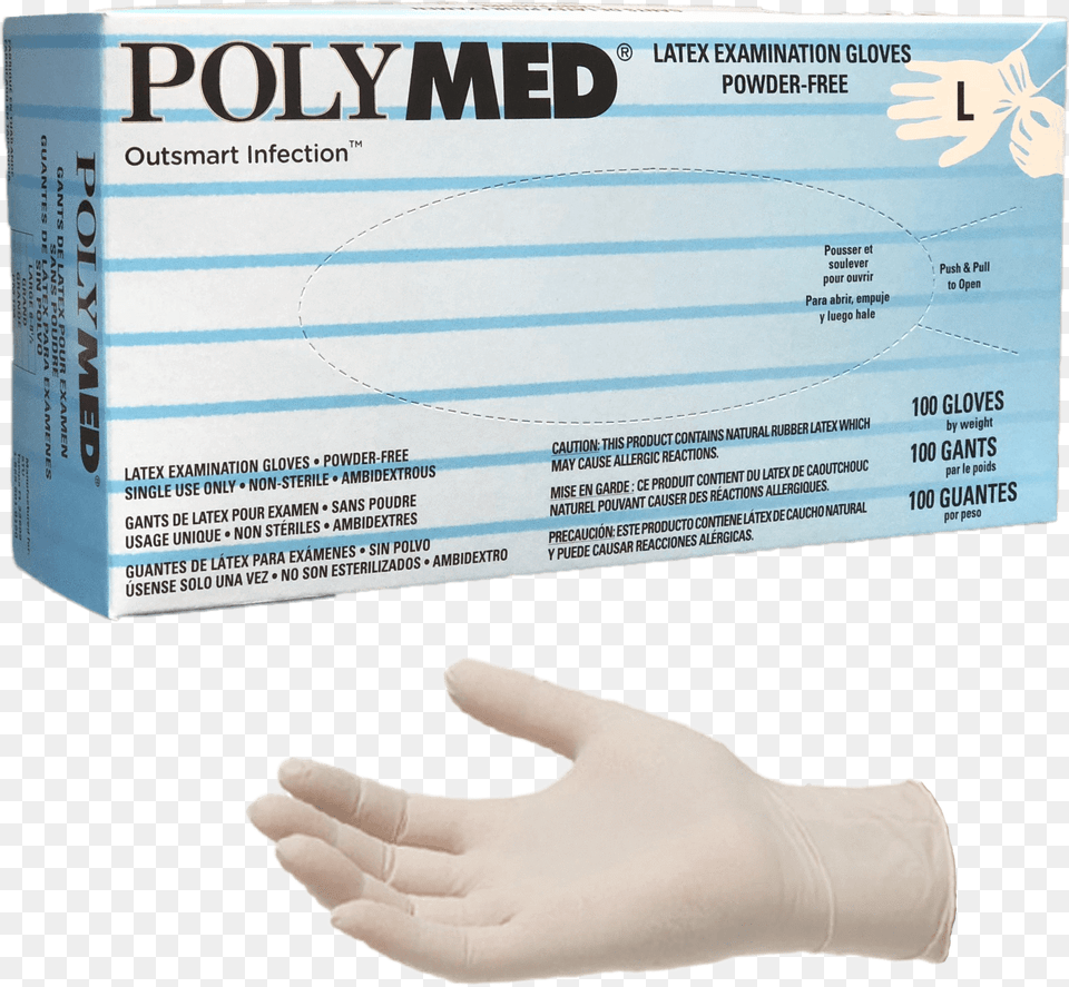 Polymed Latex Exam Gloves By Ventyv Powder Yourglovesource Latex Gloves Powder Polymer, Clothing, Glove, Text, Business Card Free Transparent Png