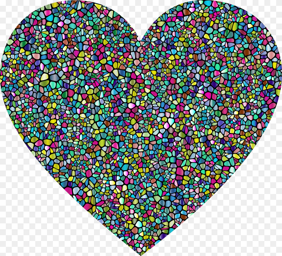 Polyprismatic Tiled Heart With Background Clip Arts Transparent Background Abstract Heart, Art, Tile, Mosaic Free Png