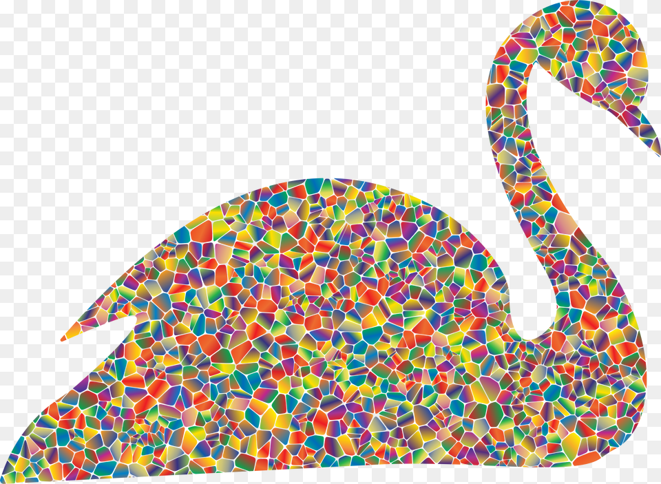 Polyprismatic Tiled Swan Clip Arts Black Swan, Art, Mosaic, Tile, Animal Free Png Download