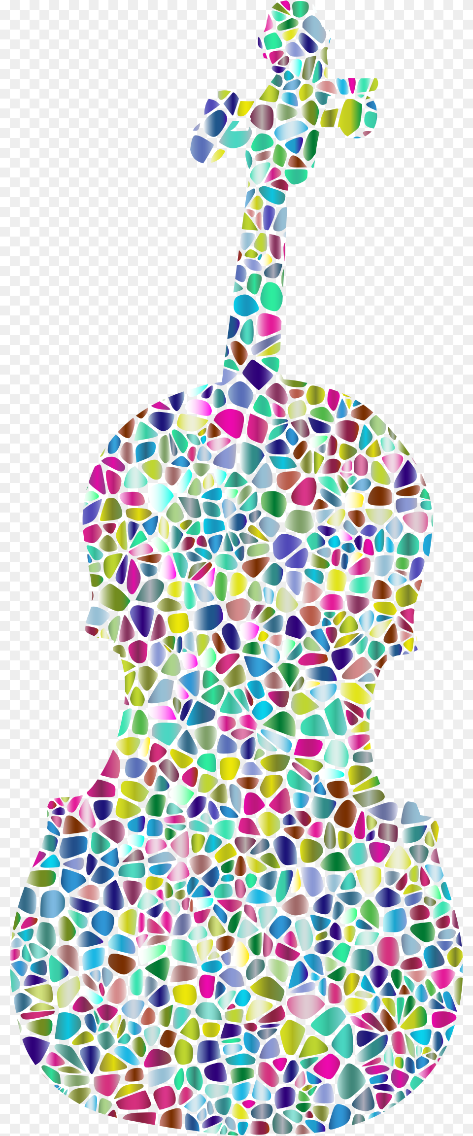 Polyprismatic Tiled Violin Silhouette Clip Arts Violin, Art, Person, Musical Instrument, Cello Free Png