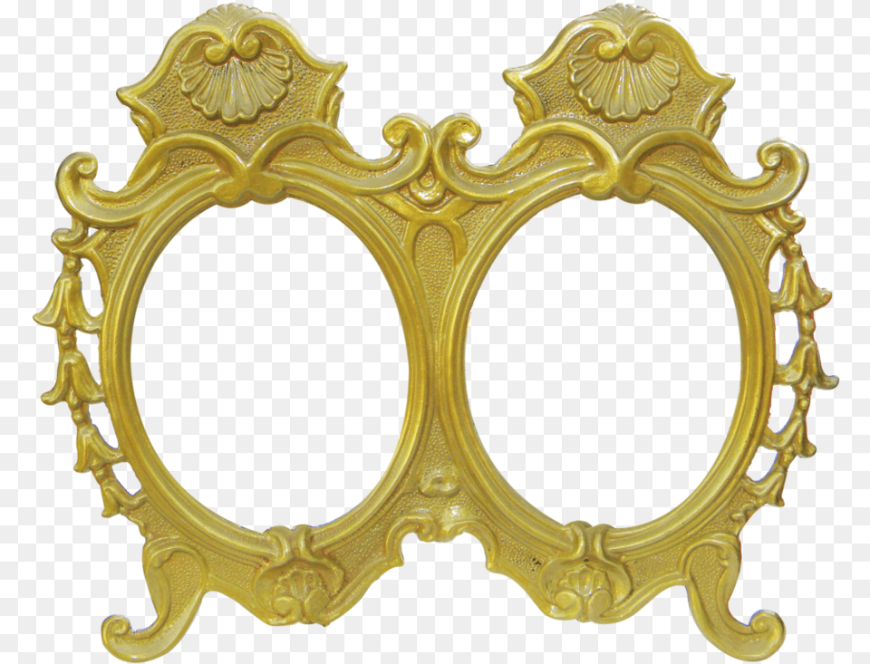 Polyurethane Frame Wall Photo Frames Wall Frame Double Photo Frame, Gold Png Image