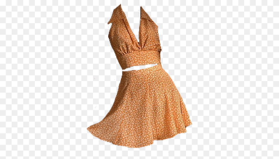 Polyvore Polyvorepng Orange Dress Summer Cocktail Dress, Blouse, Clothing, Fashion, Formal Wear Png Image