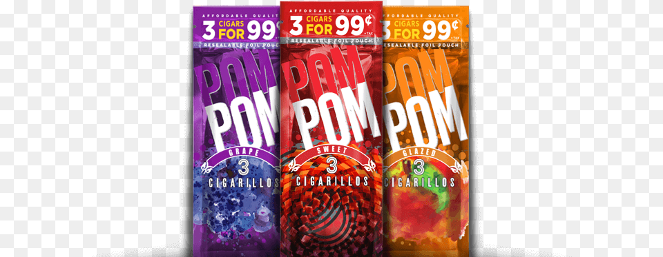 Pom Pom Cigars Flavors, Food, Sweets, Advertisement, Publication Png Image