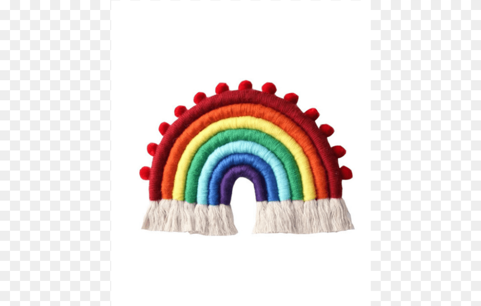 Pom Pom Tassel Trim Rainbow Style Wall Hanging Gear Wall Clock, Clothing, Hat, Home Decor, Art Free Png Download