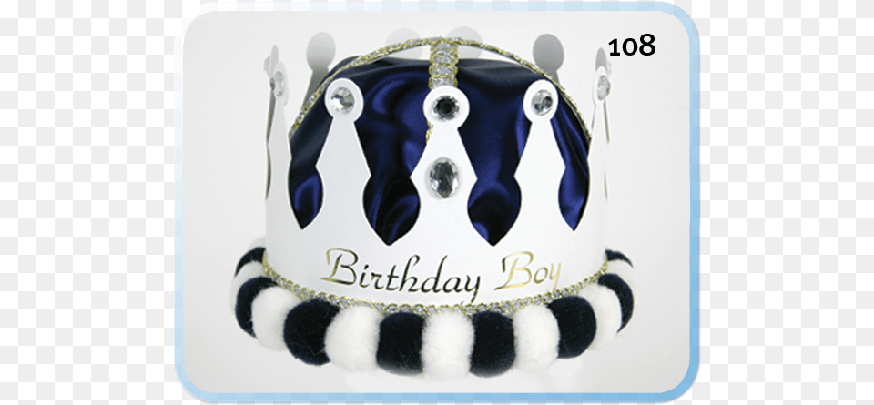 Pom Poms And Rhinestones Birthday Boy Crown, Accessories, Jewelry, Birthday Cake, Cake Png Image