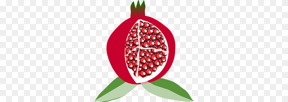 Pomegranate Food, Fruit, Plant, Produce Png Image