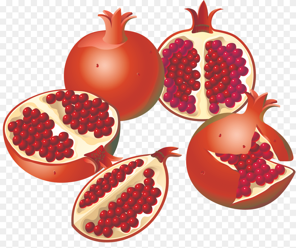 Pomegranate, Food, Fruit, Plant, Produce Free Png Download