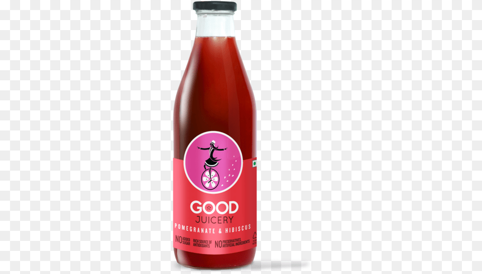 Pomegranate Amp Hibiscus Glass Bottle, Food, Ketchup, Beverage Png