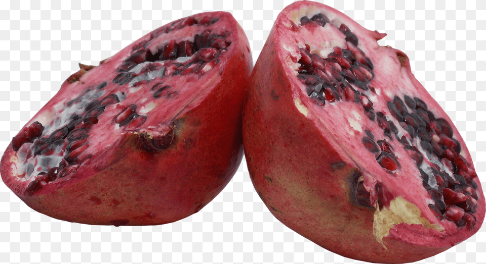 Pomegranate Garnet Cut Fruit Southern Fruits Half Eaten Pomegranate, Food, Plant, Produce Png Image