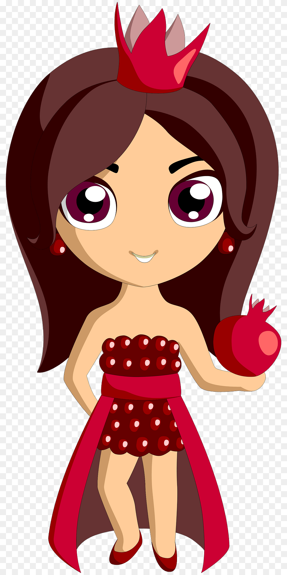 Pomegranate Princess Clipart, Baby, Person, Face, Head Free Png Download
