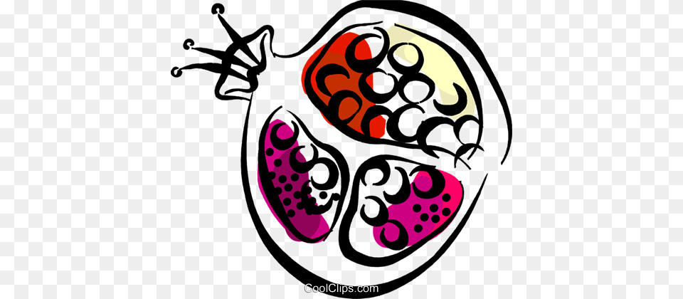 Pomegranate Royalty Vector Clip Art Illustration, Food, Fruit, Plant, Produce Png Image