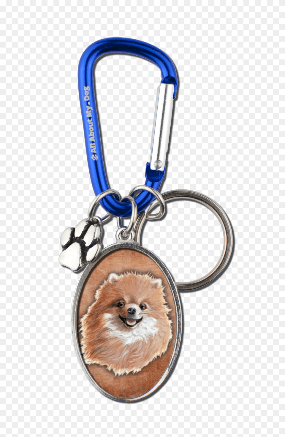 Pomeranian Cameo Carabiner Keychain Ecosmart Designs, Smoke Pipe, Animal, Canine, Dog Free Transparent Png