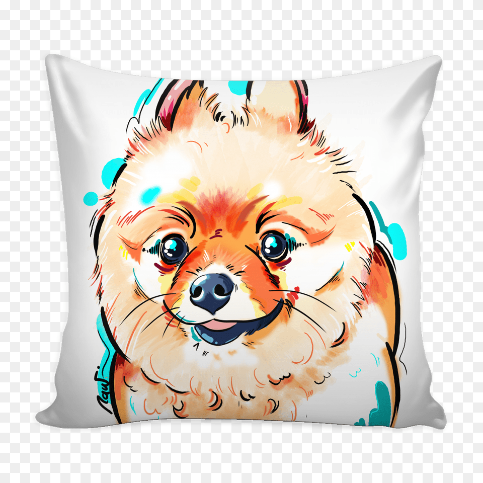 Pomeranian Pillow Cover, Cushion, Home Decor, Baby, Person Free Transparent Png