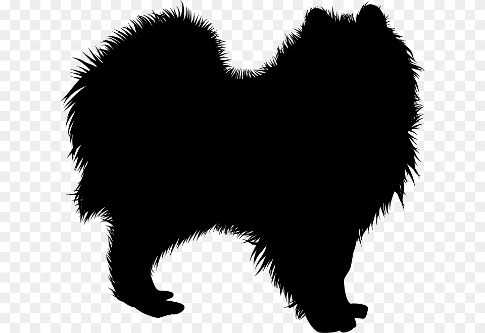 Pomeranian Silhouette At Getdrawings Dog Silhouette Pomeranian Bag, Gray Free Png