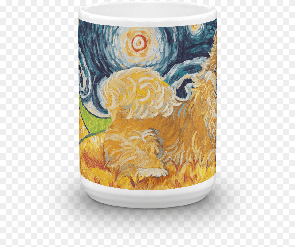 Pomeranian Starry Night Mug 15oz Dog, Art, Pottery, Porcelain, Cup Png