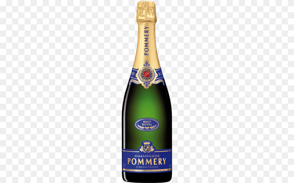 Pommery Brut Royal Champagne France, Alcohol, Beverage, Bottle, Liquor Png Image