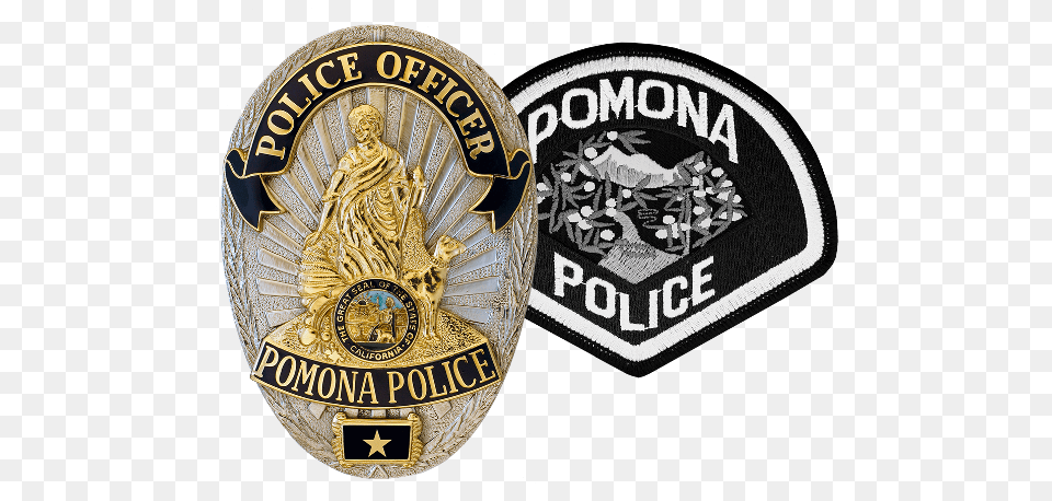 Pomona Police Department Patch, Badge, Logo, Symbol, Adult Free Png Download