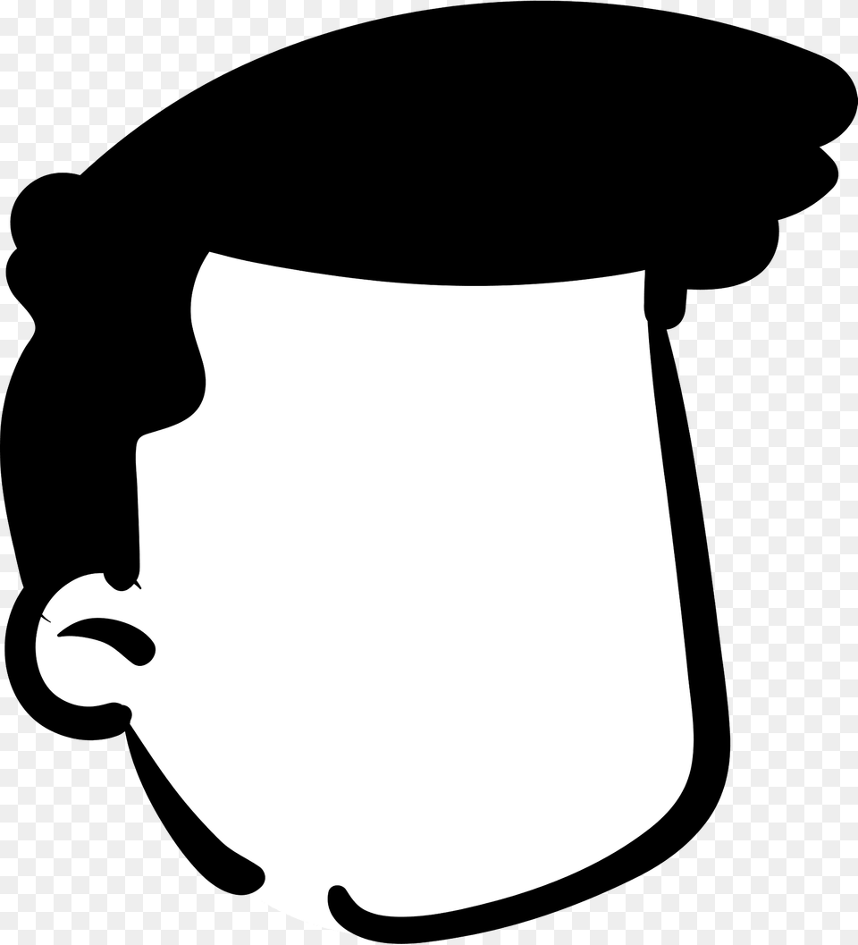 Pomp Hair Style Clipart, Stencil, Silhouette, People, Person Free Transparent Png
