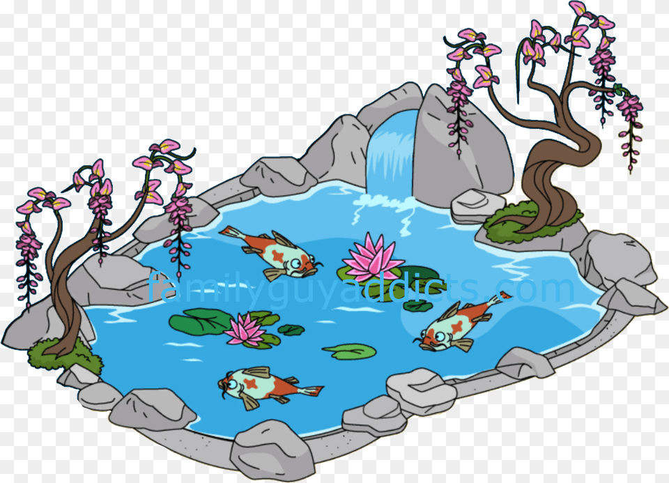 Pond Clipart Koi Pond Fish Pond Clipart, Water, Nature, Outdoors, Swimming Png Image