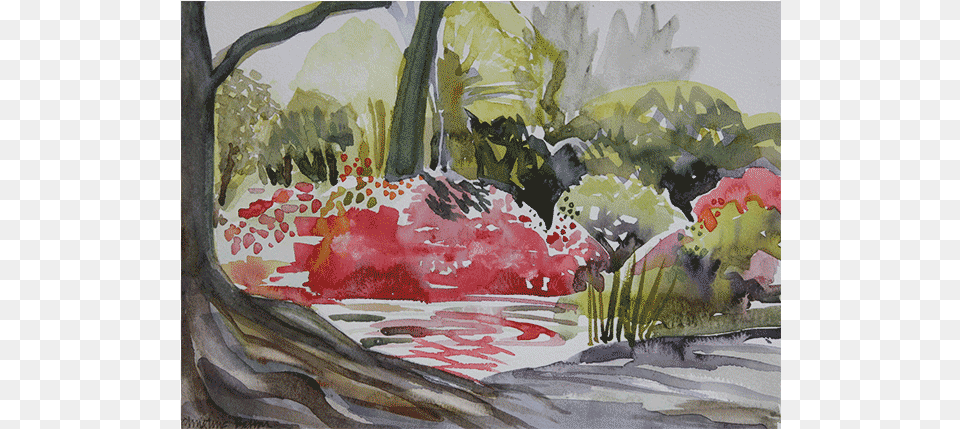 Pond Isabella Plantation Watercolor Paint, Art, Painting, Modern Art Free Png