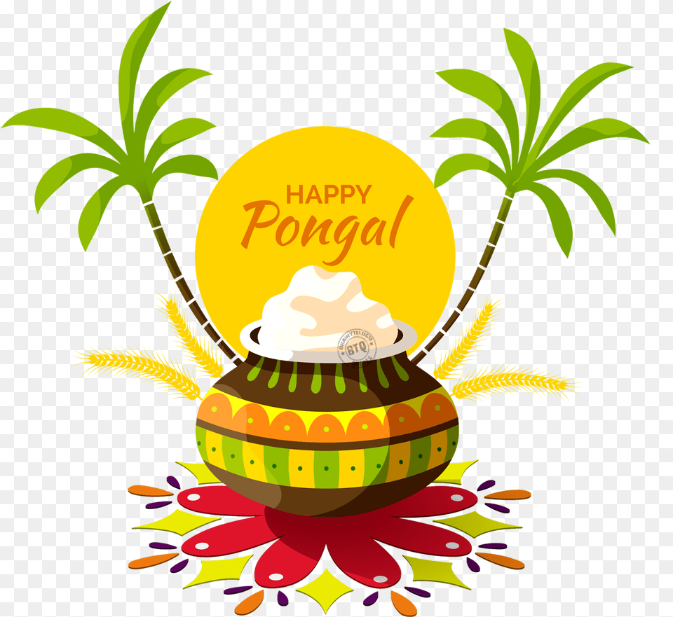 Pongal Festival Greetings Online Best Pongal Elements Pongal Clipart, Advertisement, Plant, Food, Fruit Png Image