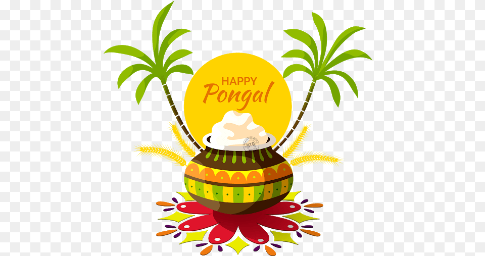 Pongal Festival Greetings Online Best Pongal Elements Pongal Images, Advertisement, Plant, Cream, Dessert Free Png Download