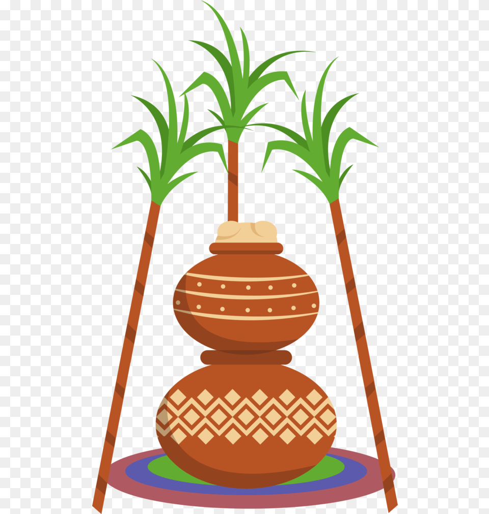 Pongal Houseplant Palm Tree For Clip Art, Jar, Plant, Potted Plant, Pottery Png