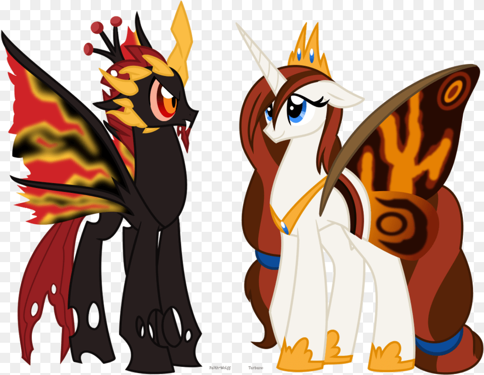 Ponified Battra And Mothra Battra Is A Changeling Mlp Mothra And Battra, Person, Book, Comics, Publication Free Transparent Png